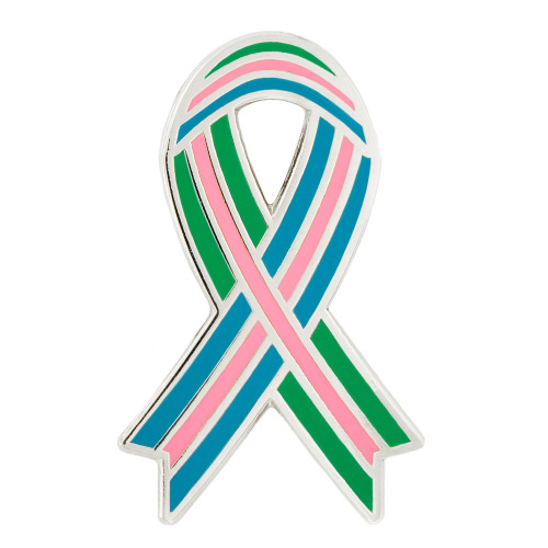 Awareness Ribbon Pin - Metastatic Breast Cancer