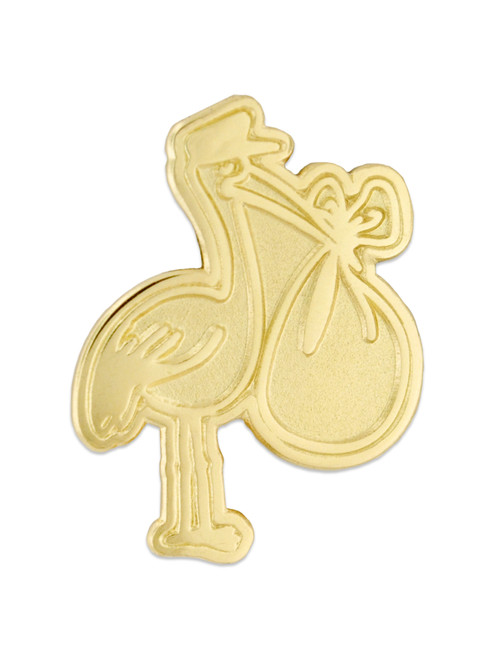 Gold Stork Pin