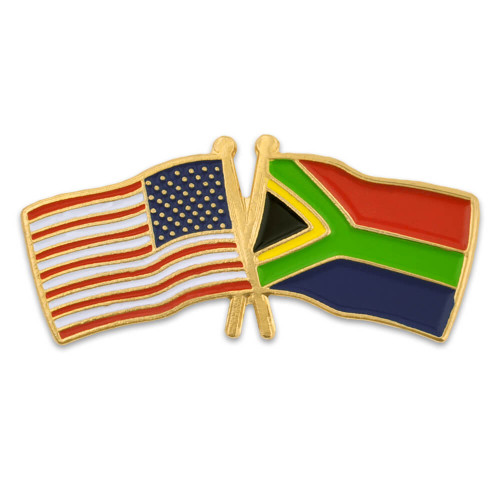 USA and South Africa Flag Pin