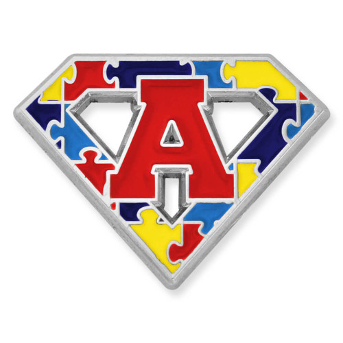 Autism Superhero Symbol Pin