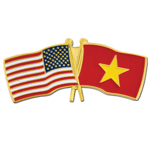 USA and Vietnam Flag Pin