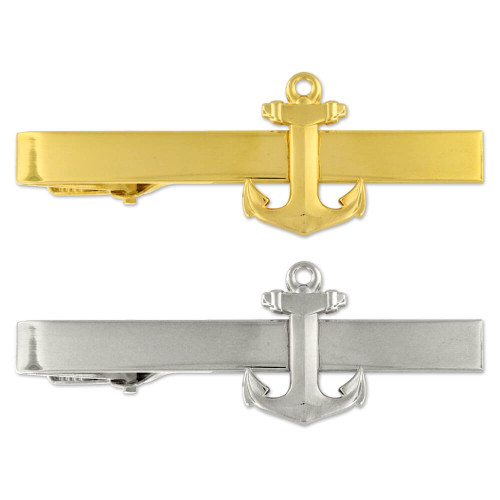 Anchor Tie Clip-Engravable (Gold and Silver) Anchor Tie Clip-Engravable