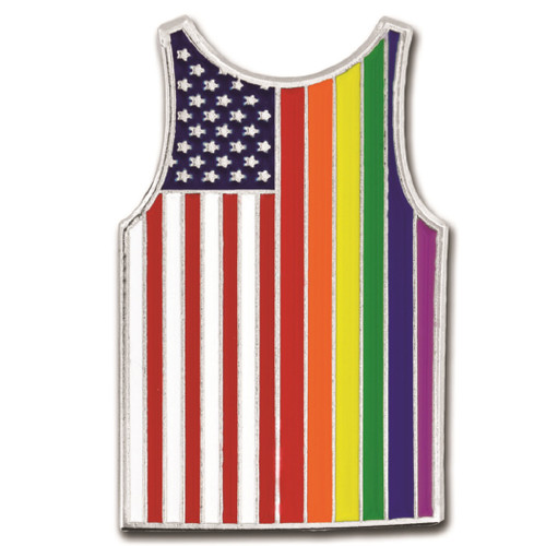 Gay Pride USA Tank Top Pin