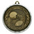 2" Football Diamond Cut Medal - Engravable Front