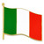 Italian Flag Pin Front