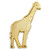 Gold Giraffe Pin Front