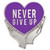 Never Give Up Pin Purple Front