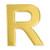 Gold R Pin Front