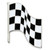 Checkered Racing Flag Pin Front