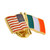 USA and Ireland Flag Pin Side