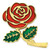 Colored Rose Lapel Pin Front