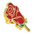 Red Rose Pin Side