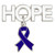 Hope Pin with Blue Ribbon Charm Front