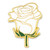 White Rose Pin Front