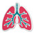 Human Lungs Lapel Pin Front