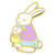 Easter Bunny Pin Front