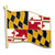 Maryland State Flag Pin Front