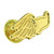 Gold Wing Shoe Chenille Pin Side