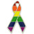 Gay Pride Awareness Ribbon Pin Front