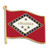 Arkansas State Flag Pin Front