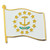 Rhode Island State Flag Pin Front