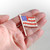 Rhinestone American Flag Pin In Hand Size View