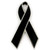 Black Ribbon Pin Front