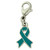 Teal Awareness Ribbon Charm Front