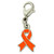 Orange Awareness Ribbon Charm Front