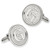 Letter G Cufflink Set Main Silver