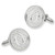 Letter O Cufflink Set Main Silver