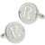 Letter R Cufflink Set Main Silver