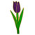 Tulip Flower Lapel Pin Front