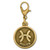 Pisces Zodiac Charm Gold