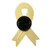 Gold Engravable Awareness Ribbon Pin Back