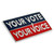 Your Vote Your Voice Pin Side