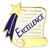 Excellence Scroll Pin Front