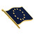 European Union Flag Pin Side