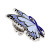 Blue Ribbon Butterfly Pin Side