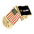 Officially Licensed U.S. and U.S. Army Flag Pin crossed flags side facing with American flag and black army flag