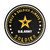 Officially Licensed Once a Soldier, Always a Soldier Pin circular black pin with white border and wrap around slogan with yellow U.S Army star in center, front facing