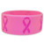 Breast Cancer Pink on Pink Rubber Bracelet 1 Inch Wide