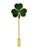 Shamrock Clover Stick Pin Front