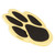 Black and Gold Paw Pin Side