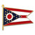 Ohio State Burgee Flag Pin Front