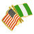 USA and Nigeria Flag Pin Side