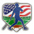 Baseball Patriotic Pin Front