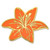 Tiger Lily Flower Pin Front