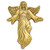Angel with Flowing Dress Pin Gold Front