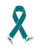 Walking Teal Ribbon Pin Front